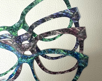 Abalone Print Metal Magnetic Eyewear Toppers