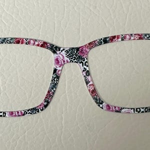 Rose Leopard Metal Magnetic Eyewear Toppers