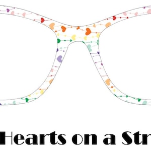 Hearts on a String Metal Magnetic Eyewear Toppers