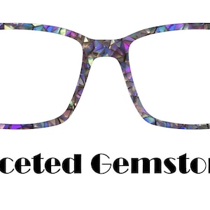 Faceted Gemstone Metal Magnetic Eyewear Toppers
