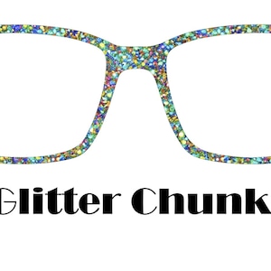 Glitter Chunks Metal Magnetic Eyewear Toppers