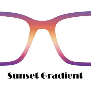 Sunset Gradient Metal Magnetic Eyewear Toppers