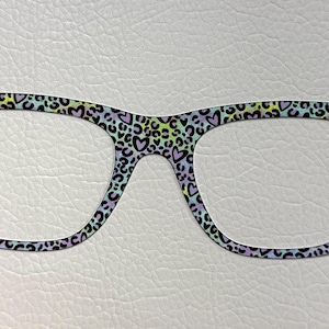 Heart Leopard Metal Magnetic Eyewear Toppers