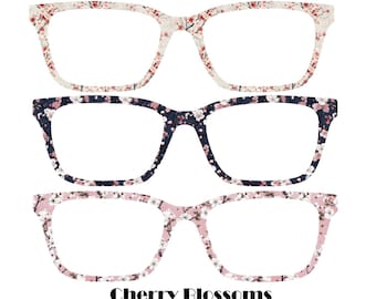 Cherry Blossoms Metal Magnetic Eyewear Toppers