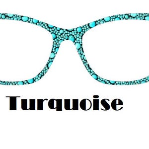 Turquoise Metal Magnetic Eyewear Toppers