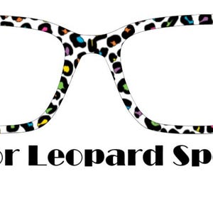 Color Leopard Spots Metal Magnetic Eyewear Toppers