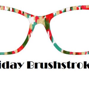 Holiday Brushstrokes Metal Magnetic Eyewear Toppers