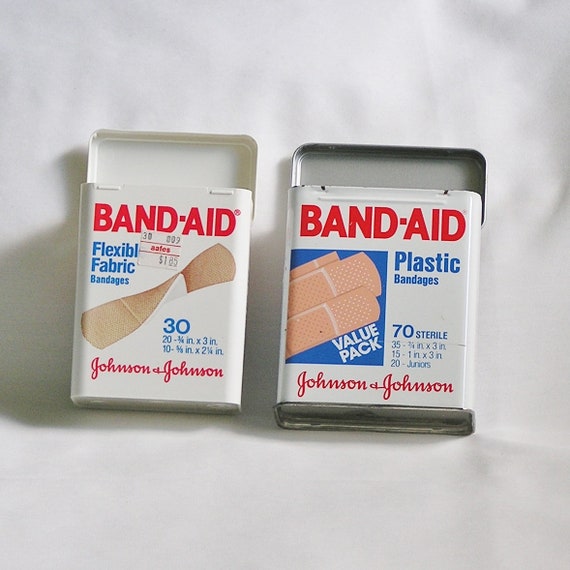 Vintage BANDAID Boxes 2 Collectible J & J Packages 1980s Etsy