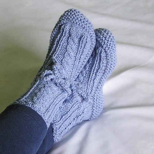 Womens Booties MADE to ORDER Adult Slippers, Drawstring Bedsocks. Choose Color, Size