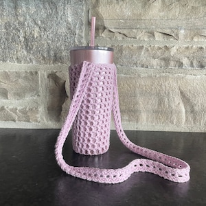 Easy Crochet Water Bottle Holder Pattern. Wine Bag.