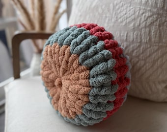 Chunky Hand-Knit Pillow Pouf | Cozy | Stylish