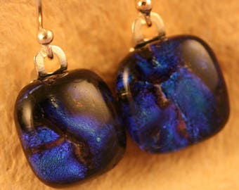 Fused Glass dangle Earrings No. 104