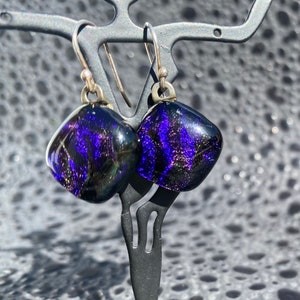 Dichroic Fused Glass Earrings No. 135 image 5