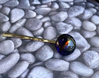 Fused Glass Dichroic Bobby Pin No. 15