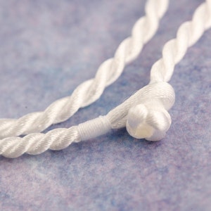 16 White Twist Cord Necklace image 1