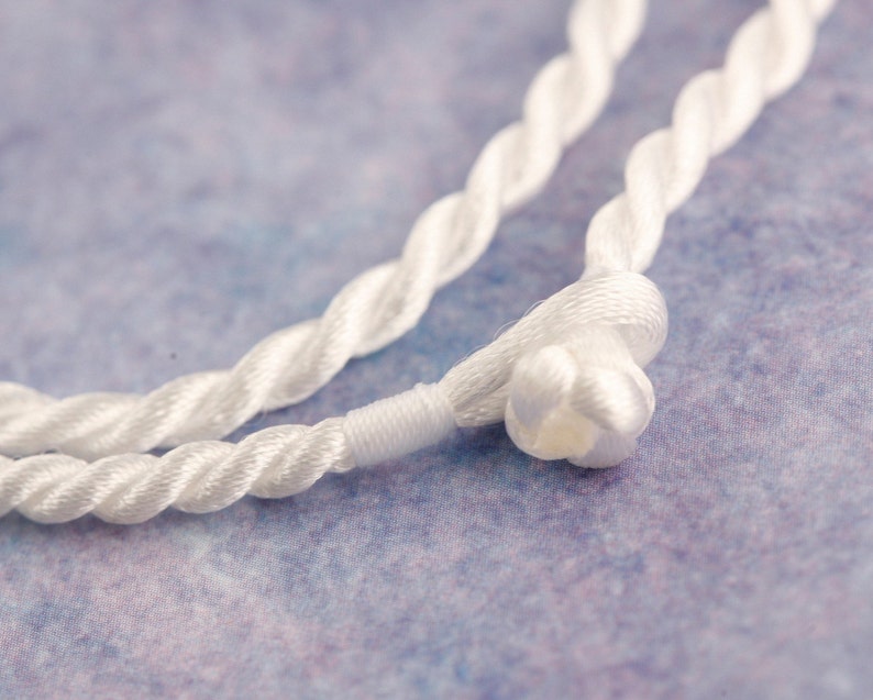 16 White Twist Cord Necklace image 1