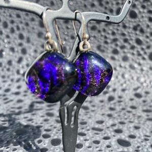 Dichroic Fused Glass Earrings No. 135 image 7