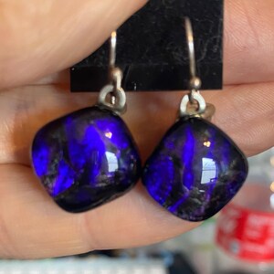 Dichroic Fused Glass Earrings No. 135 image 3