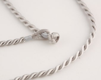 16" Gray Twist Cord Necklace