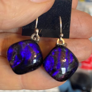 Dichroic Fused Glass Earrings No. 135 image 4