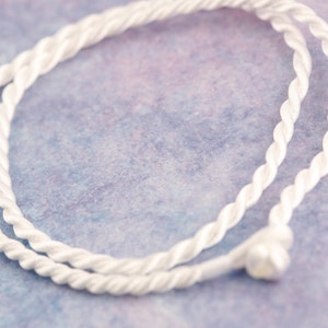 16 White Twist Cord Necklace image 2