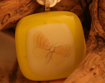 Fused Glass Butterfly Pendant  No. 22909