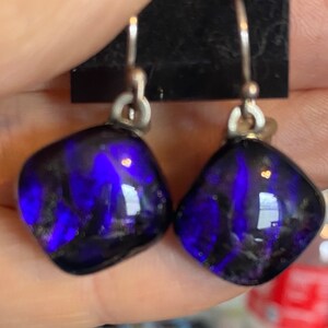 Dichroic Fused Glass Earrings No. 135 image 2