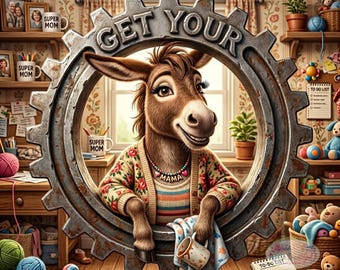 Colección Jackie Smart, Edición Mamá PNG / Diseño de burro divertido sobre la vida de mamá / Ponte las pilas / Humor sobre la maternidad / Vinilo para sublimación