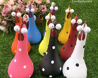 Silly Hen Statues Charming Outdoor Decor for Your Home l Garden Decor l Unique Chicken Ornaments | Chicken Statue | Long Neck Chicken Statue