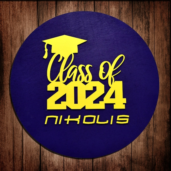 Personalized Class of 2024 Graduation Signature Sign, Alternative Guest Book, Personalized High School, College, Graduation Party Guest Book