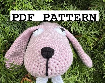 Patrón de marioneta de conejito • PDF fácil de amigurumi de conejo • Patrón de juguete de ganchillo para principiantes • Descarga digital