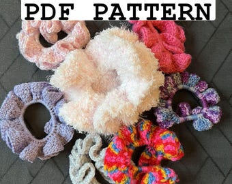 Crochet Scrunchie Pattern • Easy Hair Tie PDF • Beginner Crochet Accessory • Quick Project • Digital Download