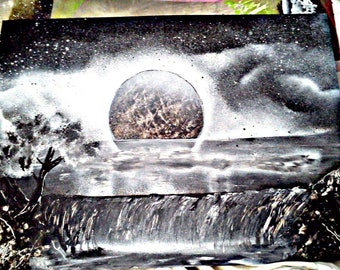 Graffiti space art, space art, spray paint space art