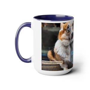 Undercover Paws 15oz Mug – Covert Corgi Detective Design – Large Coffee Cup for Dog Lovers – Whimsical Pet-Inspired Drinkware