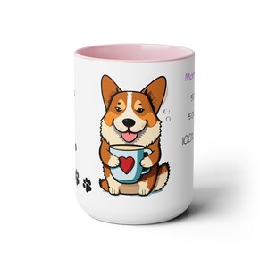 Corgi Morning Brew Adorable Paw-some Coffee Mug Pink