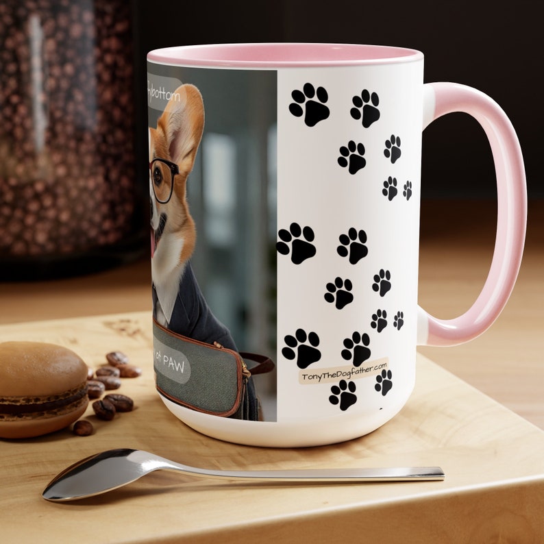 Sir Fluffybottom, Attorney at Paw Humorous Legal Corgi Mug image 2