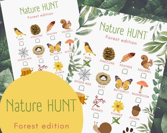 Nature Scavenger Hunt, Outdoor Treasure Hunt Printable, Scavenger Hunt For Kids, Kids Camping Games, Preschool Outdoor Activity, Nature Hunt