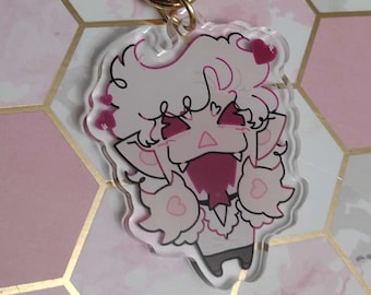 Baldur's Gate Fanart Keychain Astarion Ancunin 2"in (50.8mm) Acrylic Charm Keychain, BG3