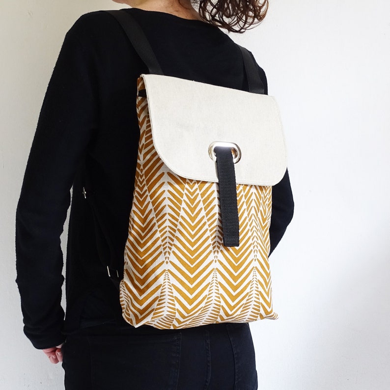 Organic Cotton Canvas Backpack for Woman With Zipper Backpack Etsy