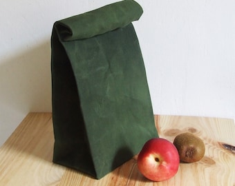 Waxed Canvas Lunch Bag, Reusable Lunch Bag, WaterProof Lunch Bag