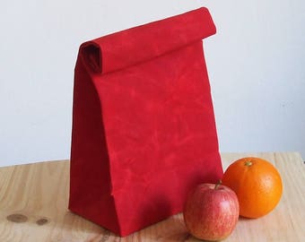 Waxed Canvas Lunch Bag, Reusable, WaterProof Lunch Bag