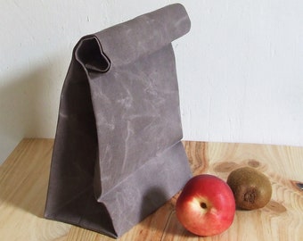 Waxed Canvas Lunch Bag, Reusable, WaterProof, Lunch Bag