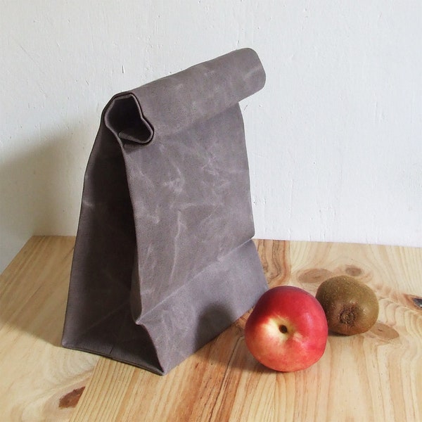 Waxed Canvas Lunch Bag, Reusable, WaterProof, Lunch Bag