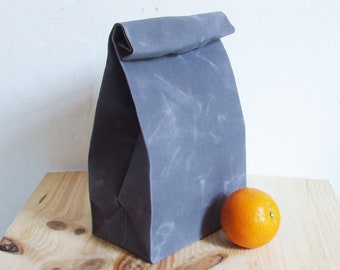 Waxed Canvas Lunch Bag, Reusable, WaterProof, Lunch Bag