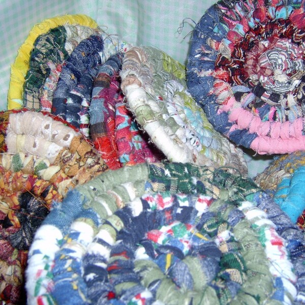 THE COASTER   Large Multicolored Textile Art tableware