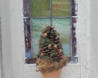 PINE CONE woodland tree TOPIARY Small size #2