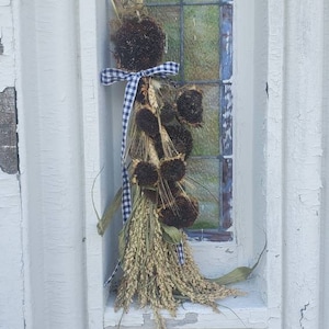 SUNFLOWER SWAG naturally dried flowers  for fall