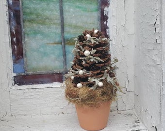 PINE CONE tree TOPIARY Small size #5