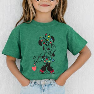 Cute Minnie Mouse Classic Sketch Cute Vintage Portrait T-Shirt, Retro Disney Trip Shirt, Vintage Minnie Shirt, Disney Family Vacation Trip. image 8
