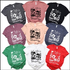 Retro Disneyworld 2026 Shirt, Retro Walt Disney Shirt, Disneyworld Matching Shirt, Disney Vacation Matching Shirt, Mickey And Friends Shirt. imagem 10
